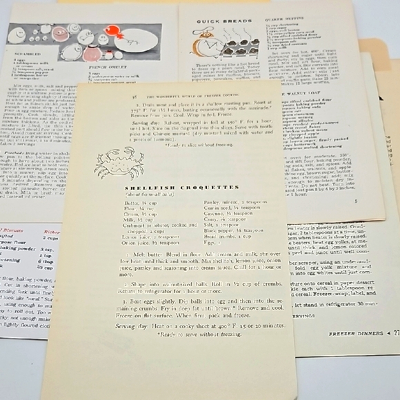 18 Vintage Cookbook Recipe Pages for Home Kitchen - Picture 2 of 8
